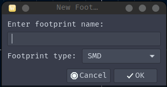 Creating a Footprint