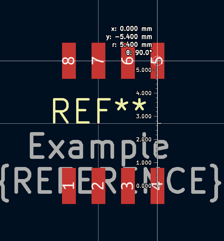 SO8 Pads Relative Spacing